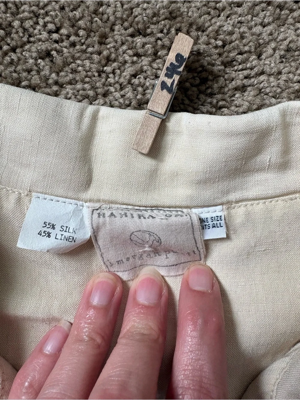 J. Morgan Puett Silk Linen Lounge Jacket One Size Natural Minimalist Artwear